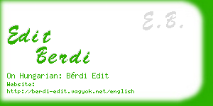 edit berdi business card