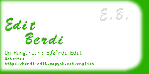 edit berdi business card